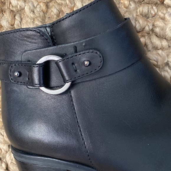 Naturalizer Lydia Leather Ankle Boots Womens 8W shootie shoe black Zip Western - Picture 6 of 10